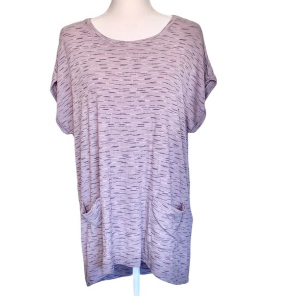 LOGO by Lori Goldstein Tops - LOGO Lori Goldstein Purple Ribbed Tunic